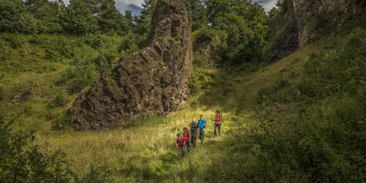 Wandergruppe in Eschwege an der Blauen Kuppe